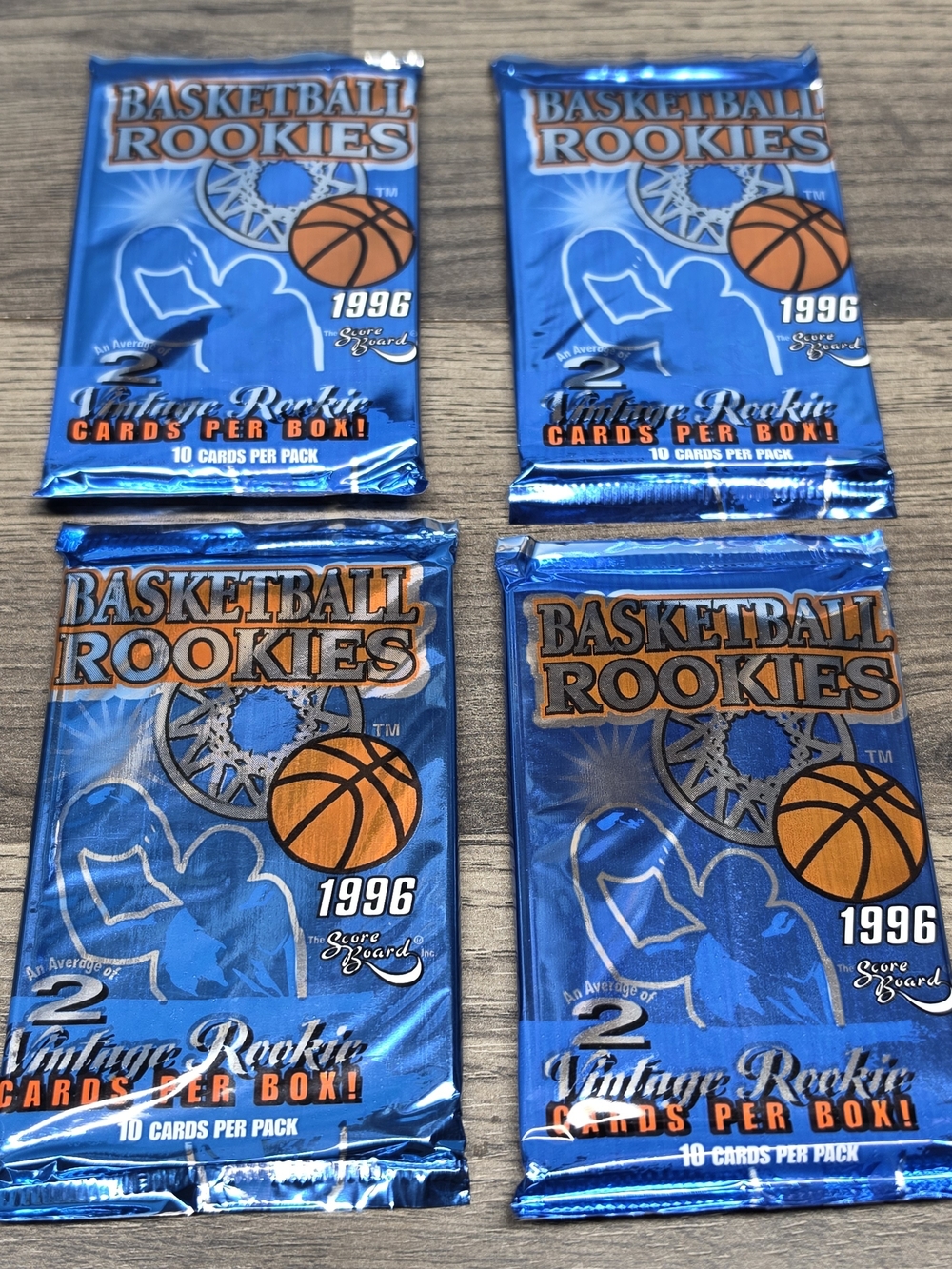1996 Score Board Basketball Rookies Sealed Foil Packs Lot of 4